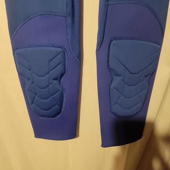 Nike NBA Pro Hyperstrong Padded Tights Pants 3/4 Blue Player Issued Size XL - Picture 2 of 8